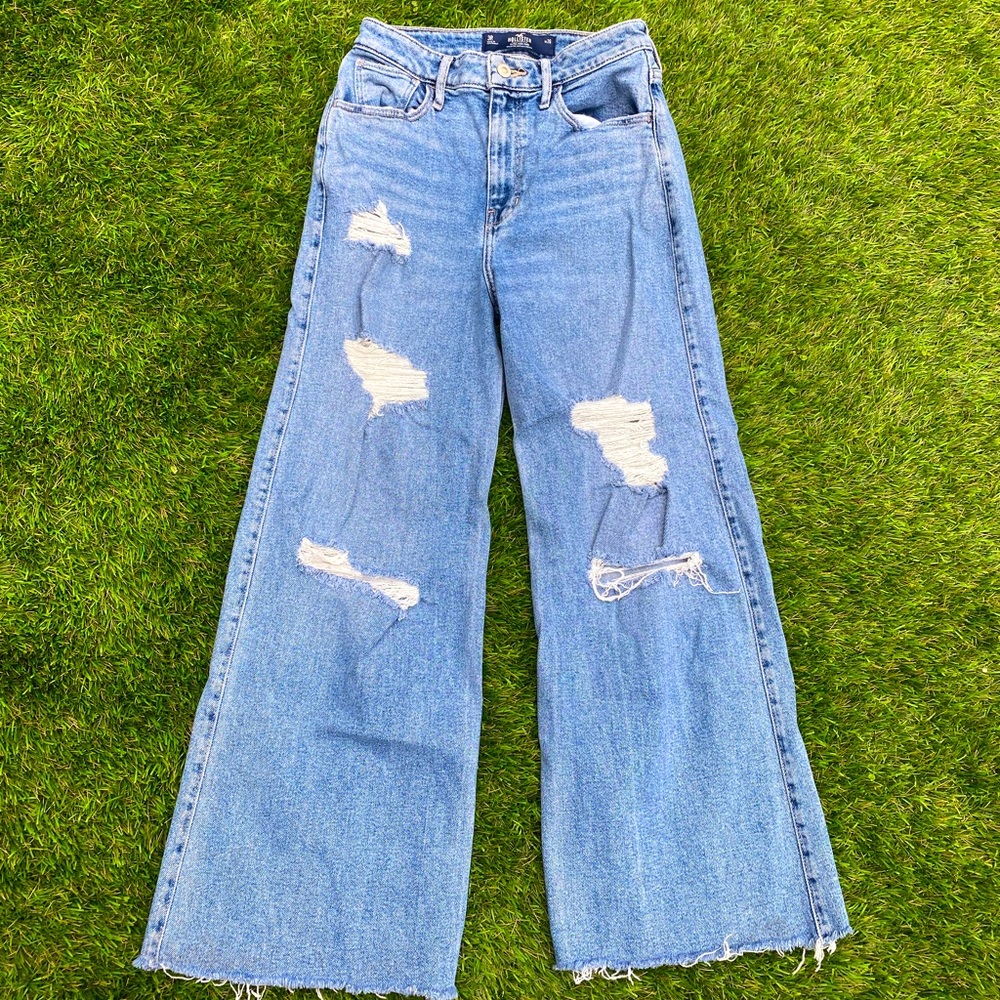 HOLLISTER ULTRA HIGH RISE VINTAGE STRETCH DAD JEANS 3R